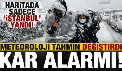 Son dakika… Meteoroloji tahmin değiştirdi! Sadece İstanbul için yandı: Kar uyarısı…