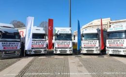 Gaziantep Büyükşehir Belediyesi katkısıyla hazırlanan 5 tır malzeme Gazze için yola çıktı