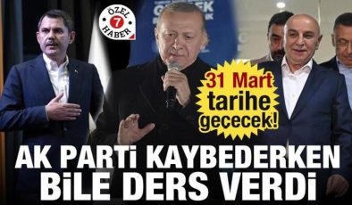 AK Parti kaybederken bile ders verdi! 31 Mart tarihe geçecek