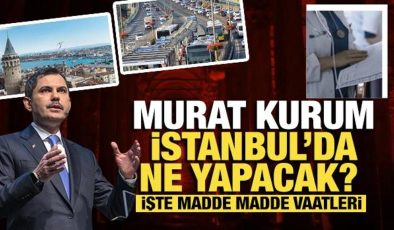 Murat Kurum İstanbul’da ne yapacak? İşte madde madde vaatleri
