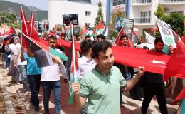 Alaaddin Keykubat Üniversitesi öğrencileri Gazze için yürüdü