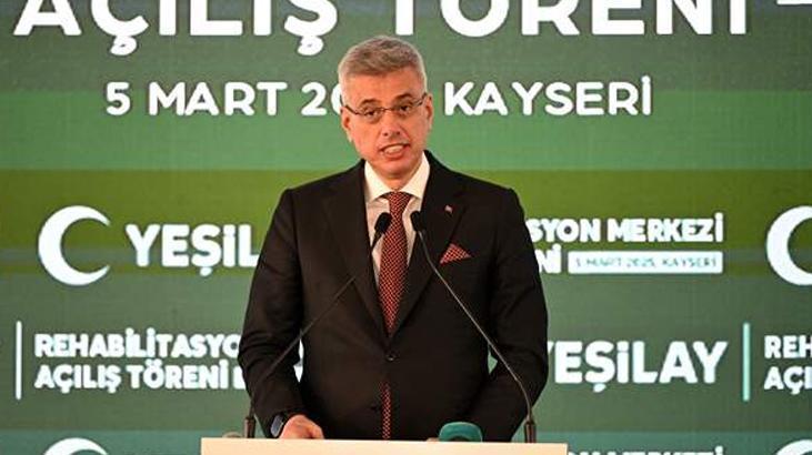 Sağlık Bakanı Memişoğlu, Kayseri’de Yeşilay Rehabilitasyon Merkezinin açılışında konuştu